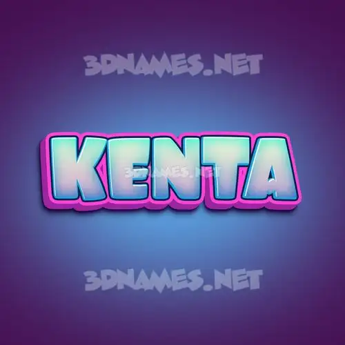 kenta in Phat Purple style - 3D name wallpaper