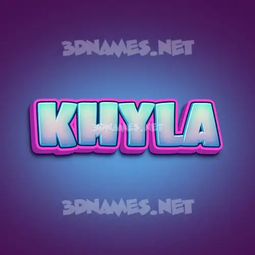 khyla in Phat Purple style - 3D name wallpaper
