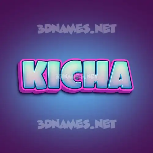 kicha in Phat Purple style - 3D name wallpaper kicha in Phat Purple style - 3D name wallpaper