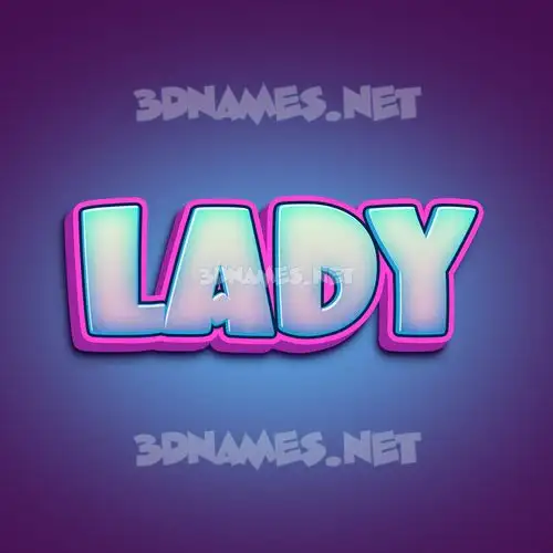 lady in Phat Purple style - 3D name wallpaper lady in Phat Purple style - 3D name wallpaper