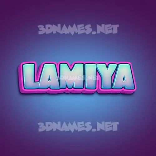 lamiya in Phat Purple style - 3D name wallpaper lamiya in Phat Purple style - 3D name wallpaper