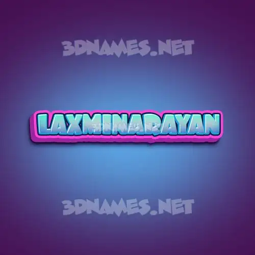 laxminarayan in Phat Purple style - 3D name wallpaper