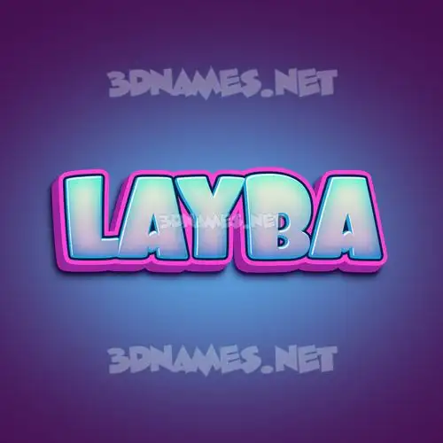 layba in Phat Purple style - 3D name wallpaper