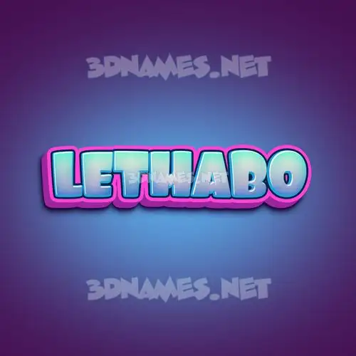 lethabo in Phat Purple style - 3D name wallpaper