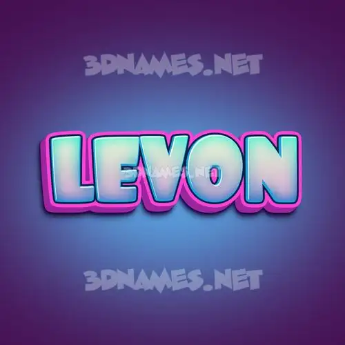 levon in Phat Purple style - 3D name wallpaper