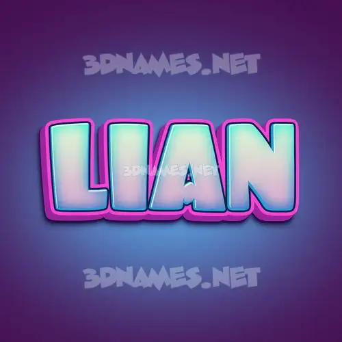 lian in Phat Purple style - 3D name wallpaper