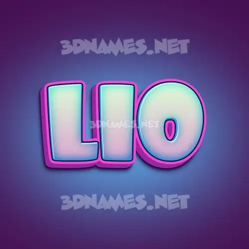 lio in Phat Purple style - 3D name wallpaper