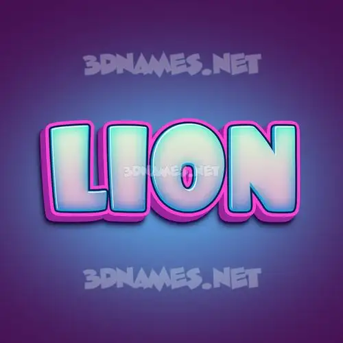 lion in Phat Purple style - 3D name wallpaper lion in Phat Purple style - 3D name wallpaper