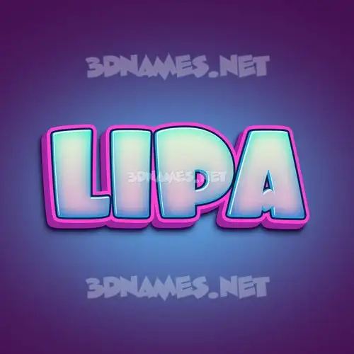 lipa in Phat Purple style - 3D name wallpaper lipa in Phat Purple style - 3D name wallpaper