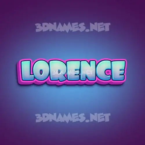 lorence in Phat Purple style - 3D name wallpaper