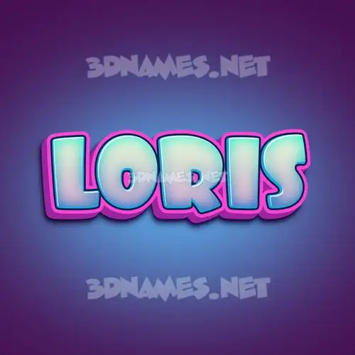 loris in Phat Purple style - 3D name wallpaper