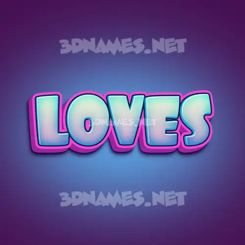 loves in Phat Purple style - 3D name wallpaper