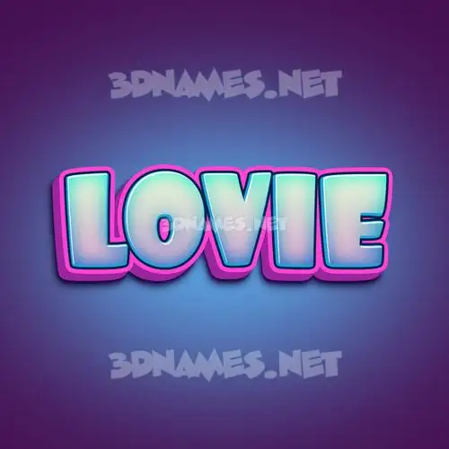 lovie in Phat Purple style - 3D name wallpaper