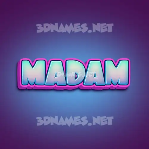 madam in Phat Purple style - 3D name wallpaper madam in Phat Purple style - 3D name wallpaper