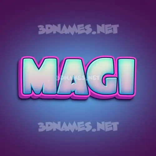 magi in Phat Purple style - 3D name wallpaper