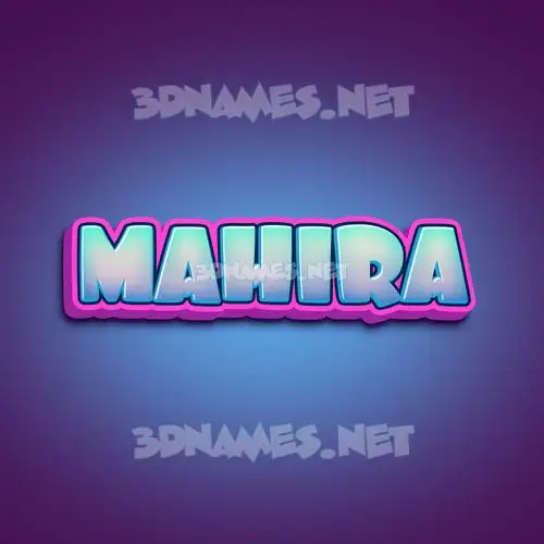mahira in Phat Purple style - 3D name wallpaper