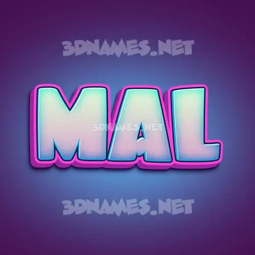 mal in Phat Purple style - 3D name wallpaper mal in Phat Purple style - 3D name wallpaper