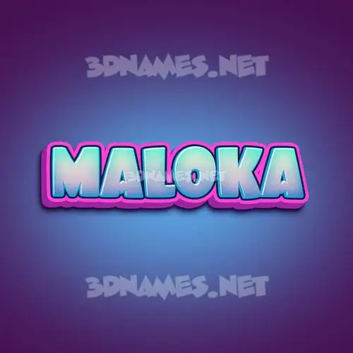 maloka in Phat Purple style - 3D name wallpaper maloka in Phat Purple style - 3D name wallpaper