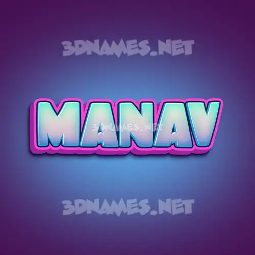 manav in Phat Purple style - 3D name wallpaper