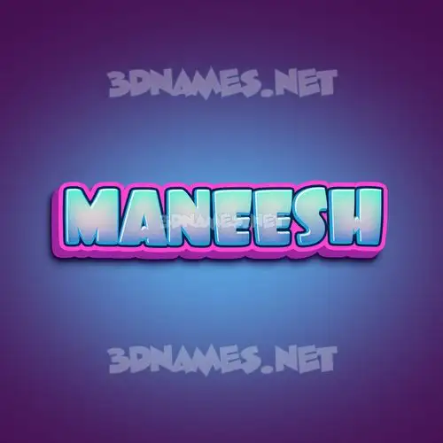maneesh in Phat Purple style - 3D name wallpaper