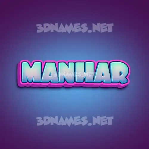 manhar in Phat Purple style - 3D name wallpaper