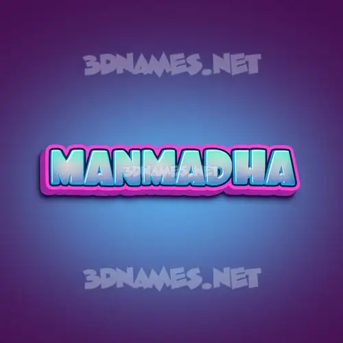 manmadha in Phat Purple style - 3D name wallpaper