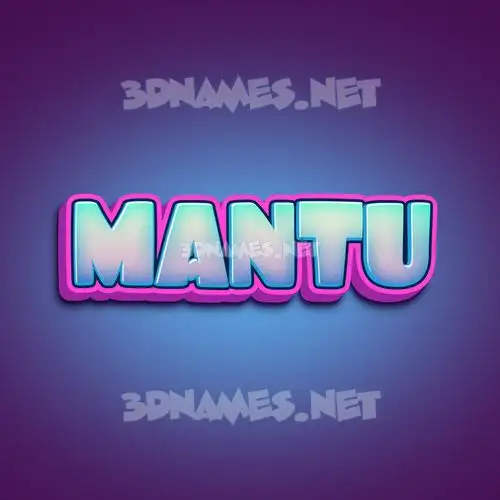 mantu in Phat Purple style - 3D name wallpaper
