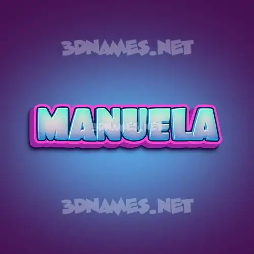manuela in Phat Purple style - 3D name wallpaper
