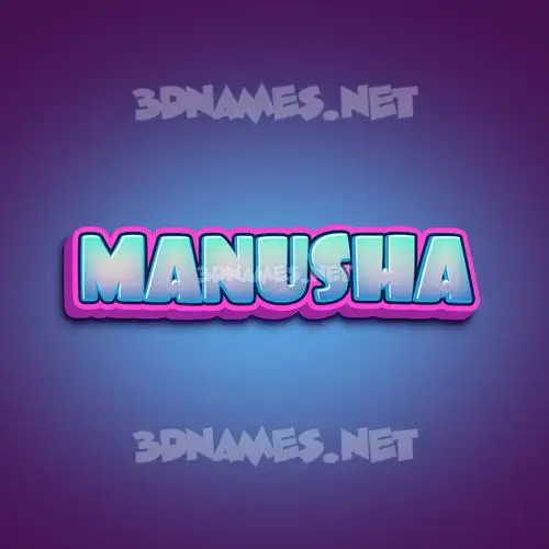 manusha in Phat Purple style - 3D name wallpaper manusha in Phat Purple style - 3D name wallpaper