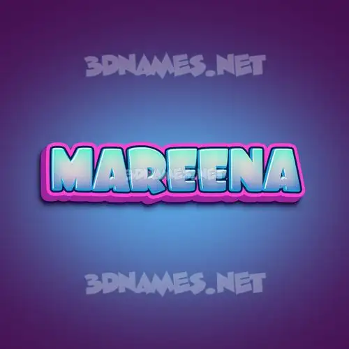 mareena in Phat Purple style - 3D name wallpaper