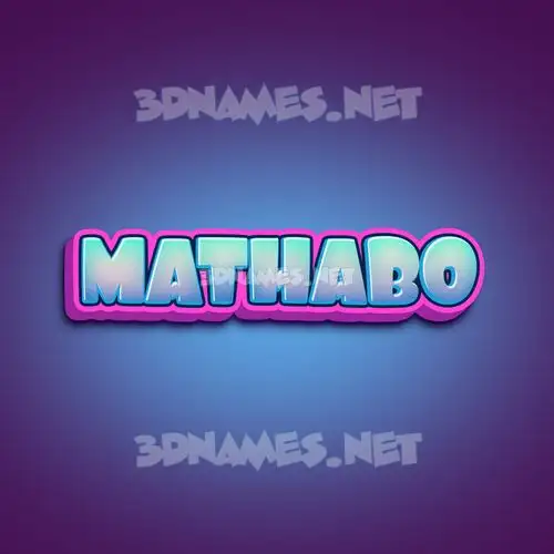 mathabo in Phat Purple style - 3D name wallpaper