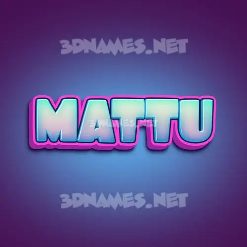 mattu in Phat Purple style - 3D name wallpaper
