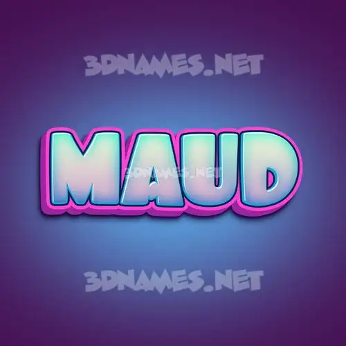 maud in Phat Purple style - 3D name wallpaper