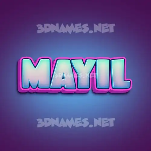 mayil in Phat Purple style - 3D name wallpaper mayil in Phat Purple style - 3D name wallpaper