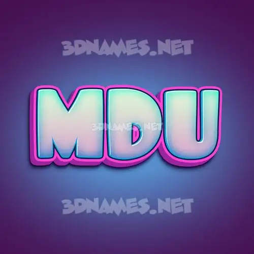 mdu in Phat Purple style - 3D name wallpaper mdu in Phat Purple style - 3D name wallpaper