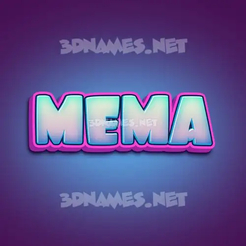 mema in Phat Purple style - 3D name wallpaper