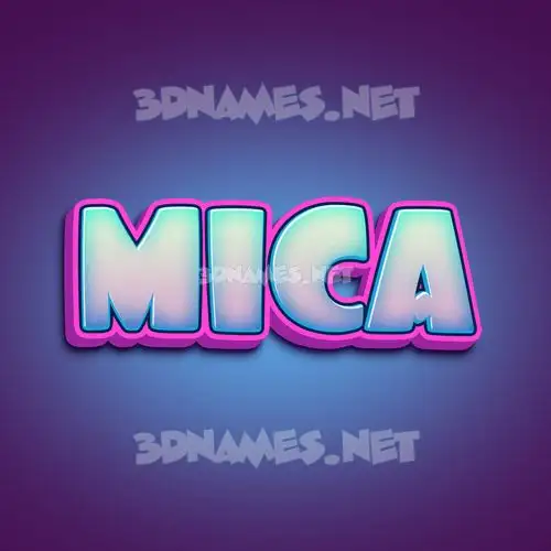 mica in Phat Purple style - 3D name wallpaper mica in Phat Purple style - 3D name wallpaper