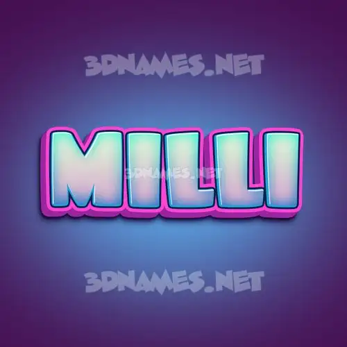 milli in Phat Purple style - 3D name wallpaper milli in Phat Purple style - 3D name wallpaper