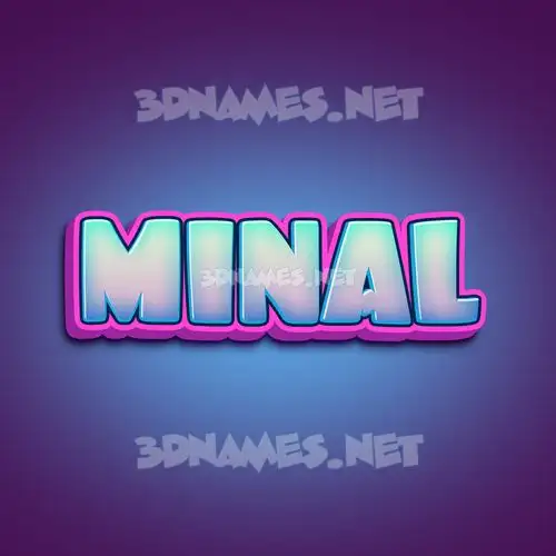 minal in Phat Purple style - 3D name wallpaper minal in Phat Purple style - 3D name wallpaper