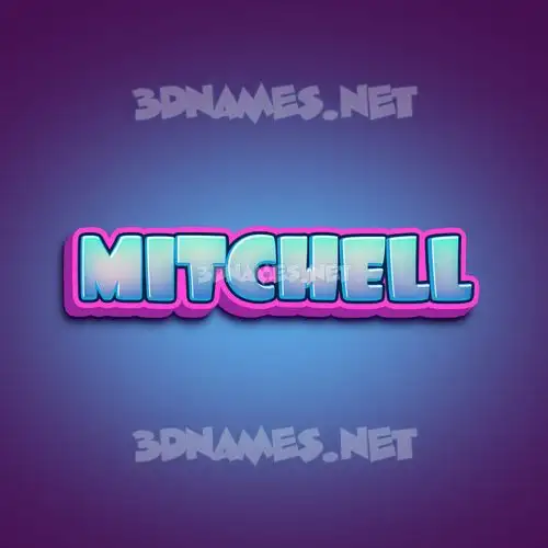 mitchell in Phat Purple style - 3D name wallpaper