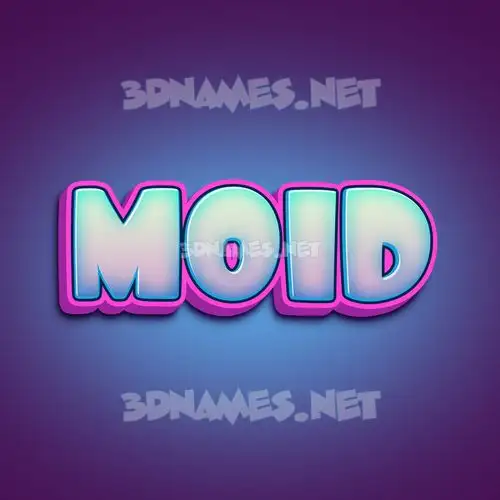 moid in Phat Purple style - 3D name wallpaper