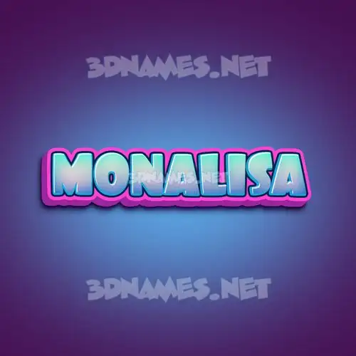 monalisa in Phat Purple style - 3D name wallpaper