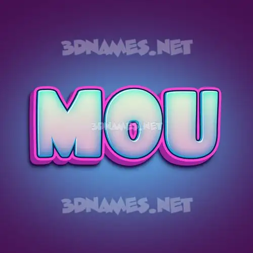 mou in Phat Purple style - 3D name wallpaper mou in Phat Purple style - 3D name wallpaper