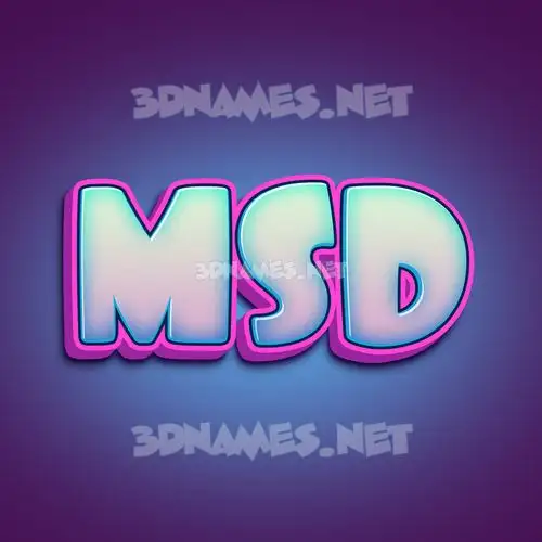 msd in Phat Purple style - 3D name wallpaper msd in Phat Purple style - 3D name wallpaper