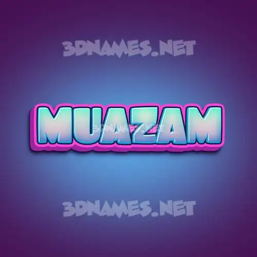 muazam in Phat Purple style - 3D name wallpaper muazam in Phat Purple style - 3D name wallpaper