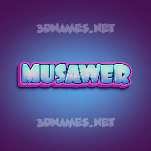 musawer in Phat Purple style - 3D name wallpaper musawer in Phat Purple style - 3D name wallpaper