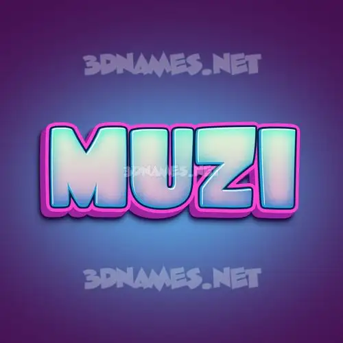 muzi in Phat Purple style - 3D name wallpaper muzi in Phat Purple style - 3D name wallpaper