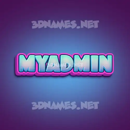 myadmin in Phat Purple style - 3D name wallpaper