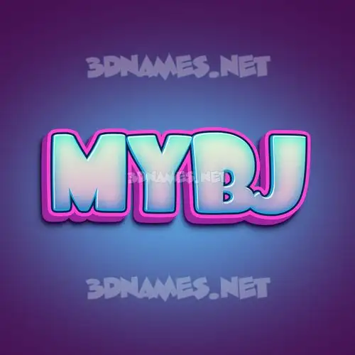 mybj in Phat Purple style - 3D name wallpaper mybj in Phat Purple style - 3D name wallpaper