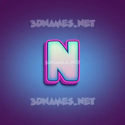 n in Phat Purple style - 3D name wallpaper n in Phat Purple style - 3D name wallpaper